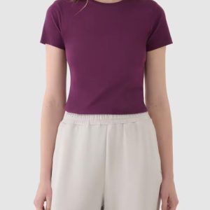 4F CAMISETA MANGA CORTA MALVA