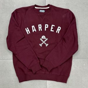 HARPER AND NAYER SUDADERA CREW NEW ENGLAND BURDEOS
