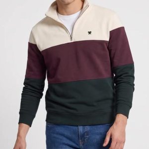 SILBON SUDADERA MEDIA CREMALLERA BLOQUES AZUL MARI