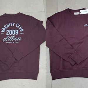 SILBON SUDADERA VARSITY BURDEOS