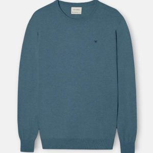 SILBON JERSEY CUELLO REDONDO AZUL