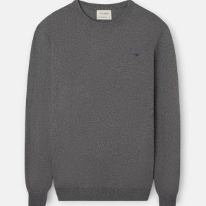 SILBON JERSEY CUELLO REDONDO GRIS