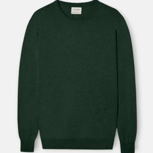 SILBON JERSEY CUELLO REDONDO VERDE OSCURO